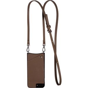 Bandolier EMMA Leather Crossbody in Brown/Silver for iPhone 6/7/8 PLUS